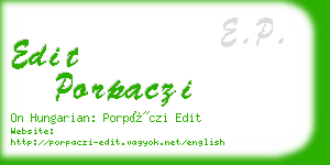 edit porpaczi business card
